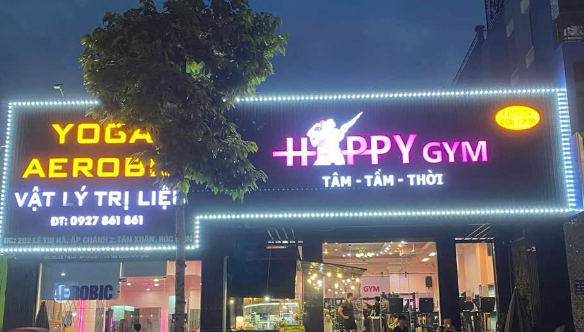 bảng hiệu mặt dựng ALU chữ nổi có đèn tại TP.HCM