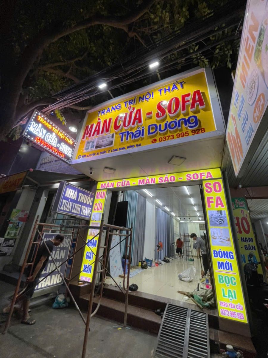 thi công mặt dựng ALU chữ nổi có đèn TPHCM