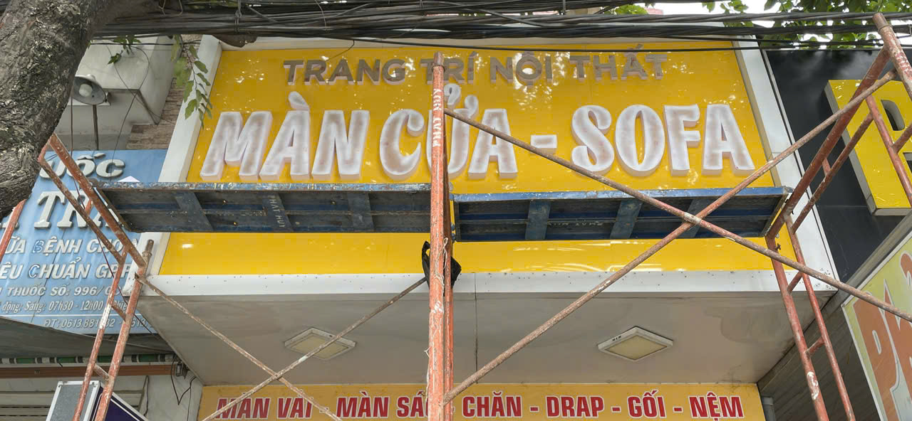 Thi công bảng hiệu gần đây Quảng Cáo Phương Linh