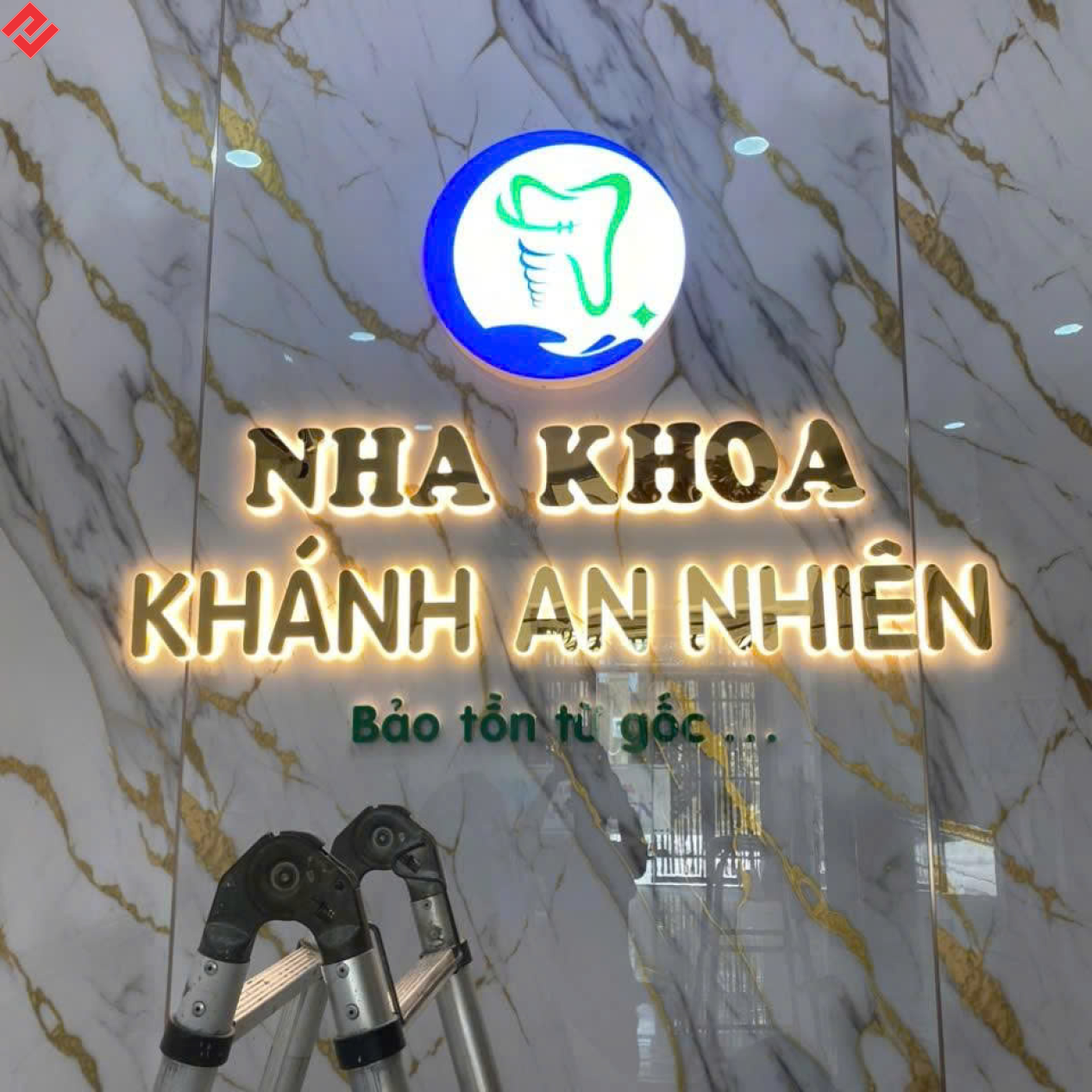 LOGO CHỮ INOX ĐÈN HẮC CHÂN KHU VỰC TÂN PHÚ 