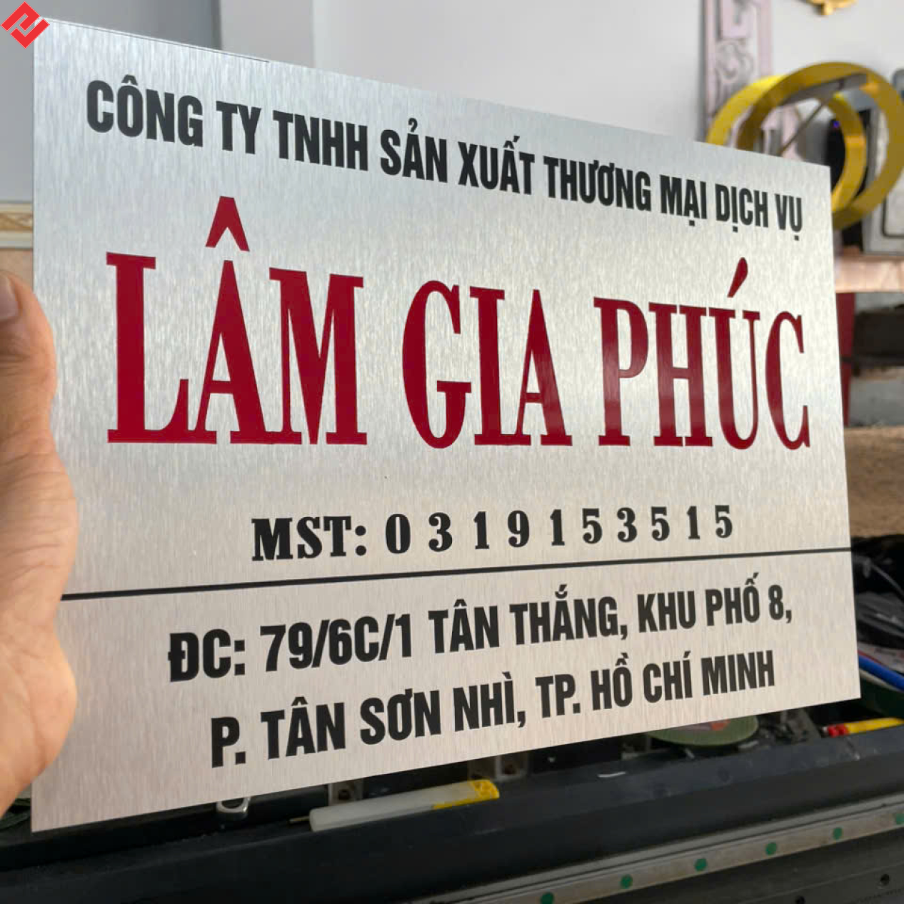 BẢNG HIỆU CÔNG TY KHU VỰC BÌNH HƯNG HÒA TP.HCM 